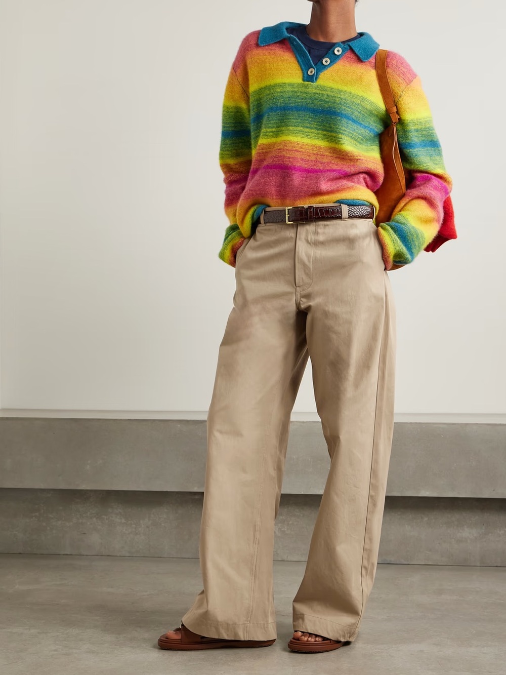 The Elder Statesman Silvano Cotton Twill wide-leg pants